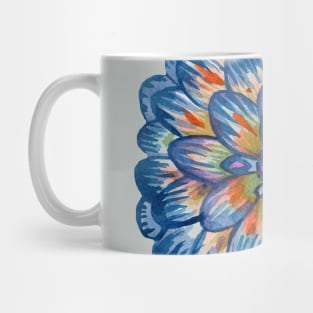 Blue dahlia flower Mug
